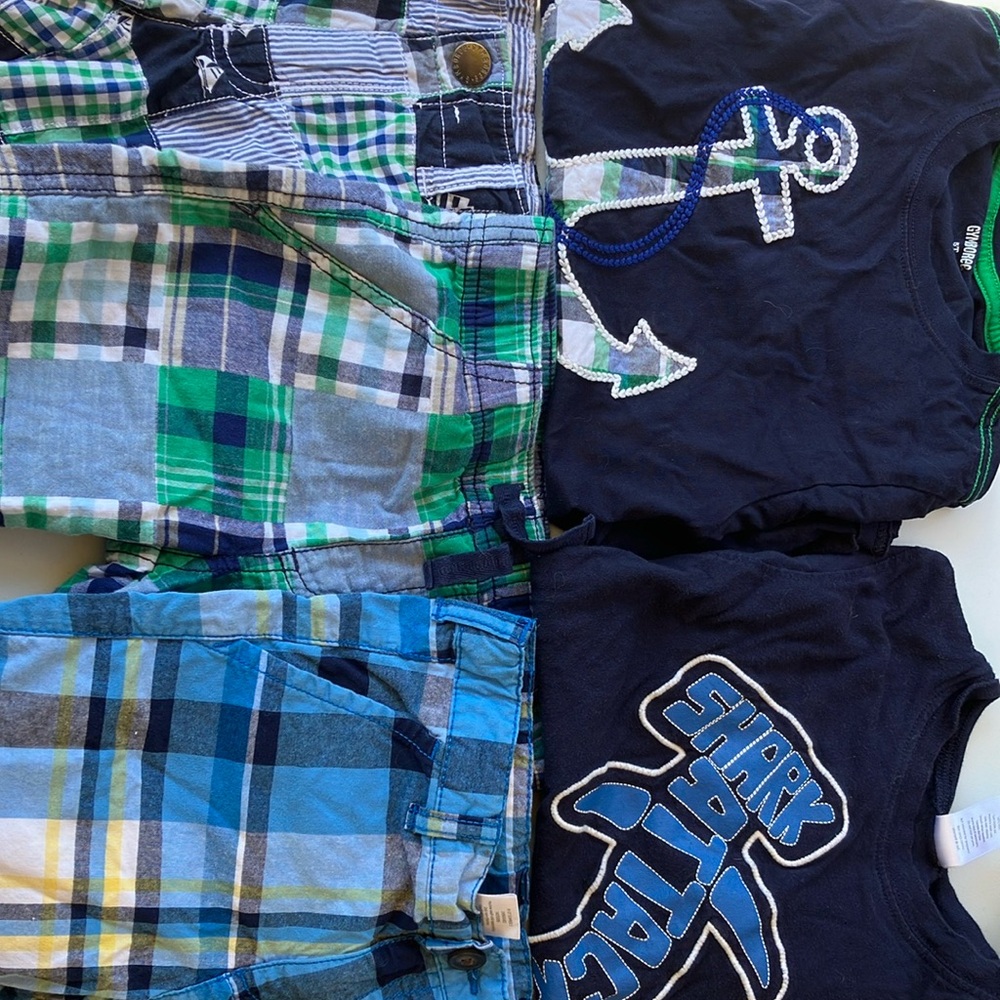 Size 5 Gymboree shorts and shirts